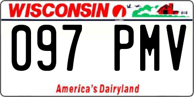 WI license plate 097PMV