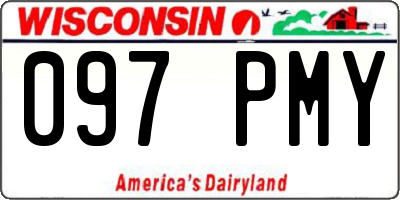 WI license plate 097PMY