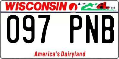 WI license plate 097PNB