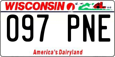 WI license plate 097PNE