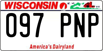 WI license plate 097PNP