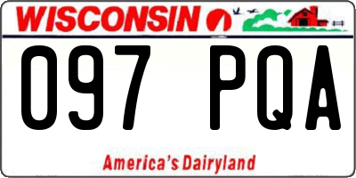 WI license plate 097PQA