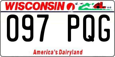 WI license plate 097PQG