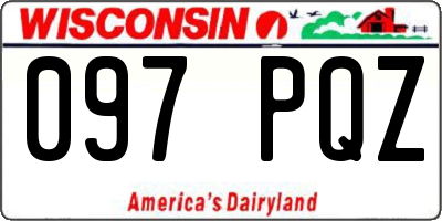 WI license plate 097PQZ