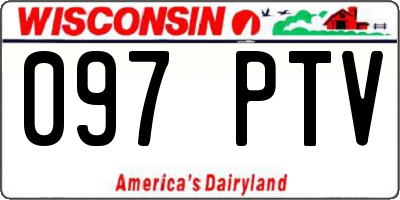 WI license plate 097PTV