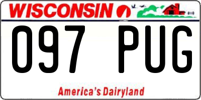 WI license plate 097PUG