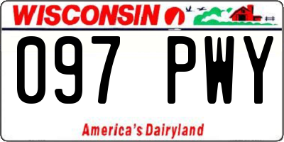 WI license plate 097PWY