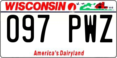WI license plate 097PWZ