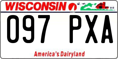 WI license plate 097PXA