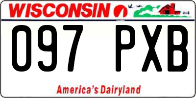 WI license plate 097PXB