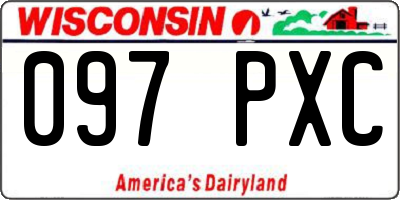 WI license plate 097PXC
