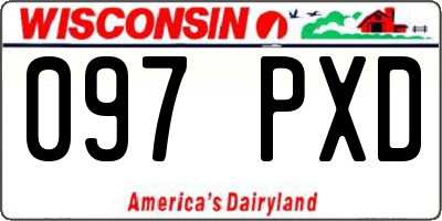 WI license plate 097PXD