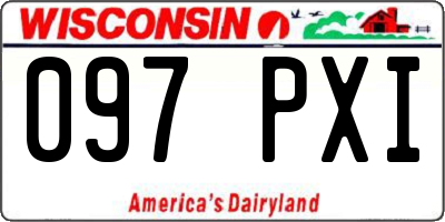 WI license plate 097PXI