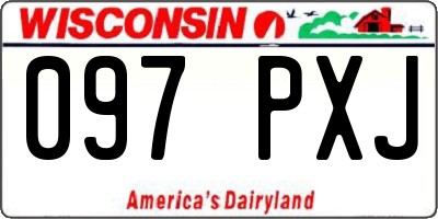 WI license plate 097PXJ