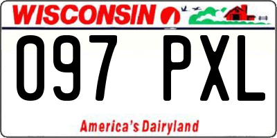 WI license plate 097PXL