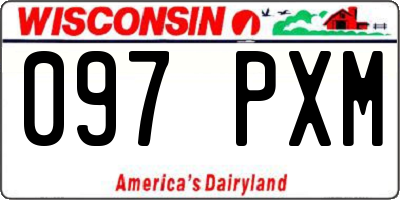 WI license plate 097PXM