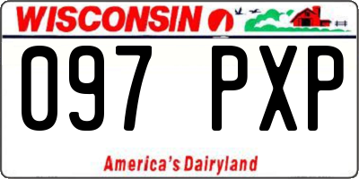 WI license plate 097PXP