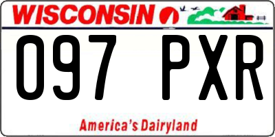 WI license plate 097PXR