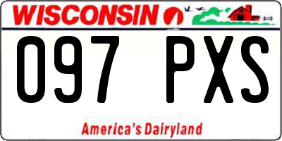 WI license plate 097PXS