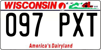 WI license plate 097PXT