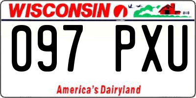 WI license plate 097PXU