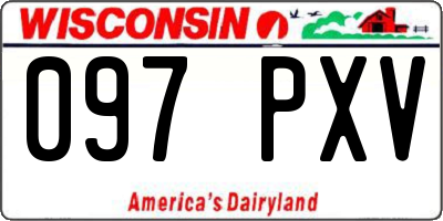 WI license plate 097PXV