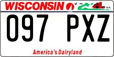 WI license plate 097PXZ