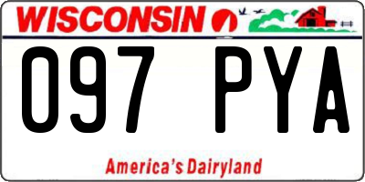 WI license plate 097PYA