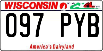 WI license plate 097PYB