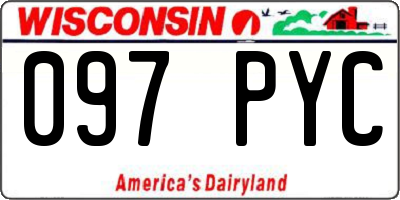 WI license plate 097PYC