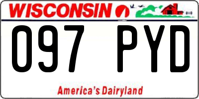 WI license plate 097PYD