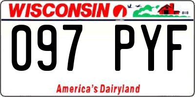WI license plate 097PYF