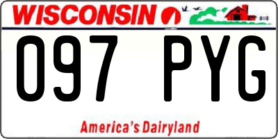 WI license plate 097PYG