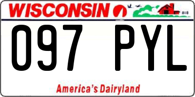 WI license plate 097PYL