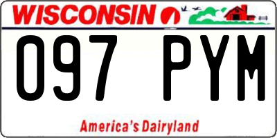 WI license plate 097PYM