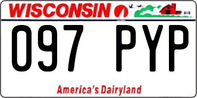 WI license plate 097PYP