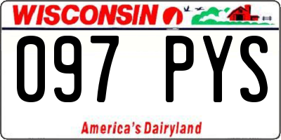 WI license plate 097PYS