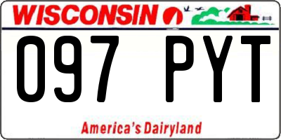 WI license plate 097PYT