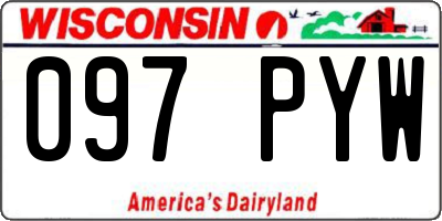 WI license plate 097PYW