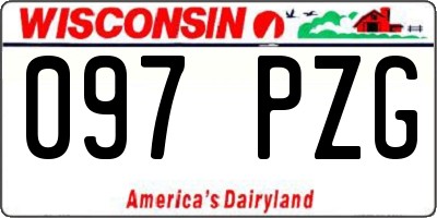 WI license plate 097PZG