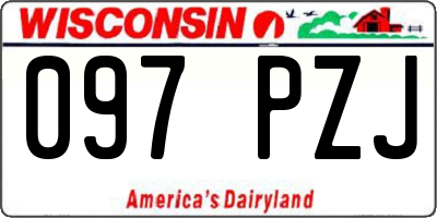 WI license plate 097PZJ