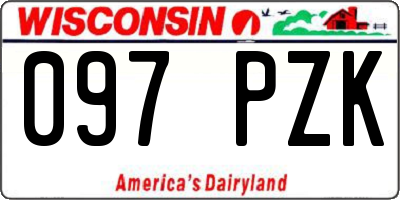 WI license plate 097PZK