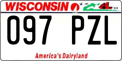 WI license plate 097PZL