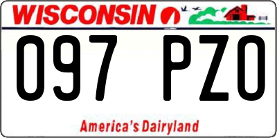 WI license plate 097PZO