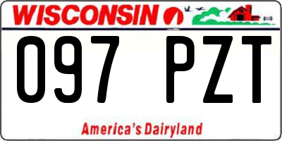 WI license plate 097PZT