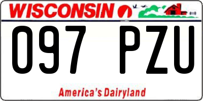 WI license plate 097PZU
