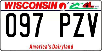 WI license plate 097PZV