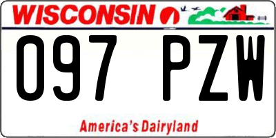 WI license plate 097PZW