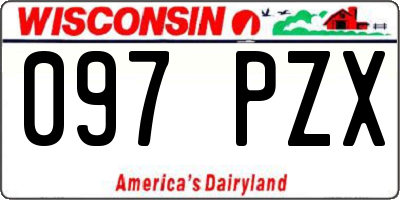 WI license plate 097PZX