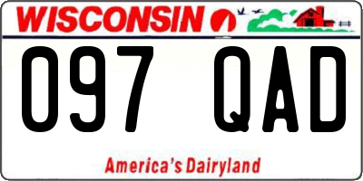 WI license plate 097QAD